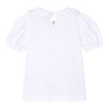 Mayoral T-Shirt Tinta Unita con Ricami per Bambina 3055 BIANCO MAYORAL 