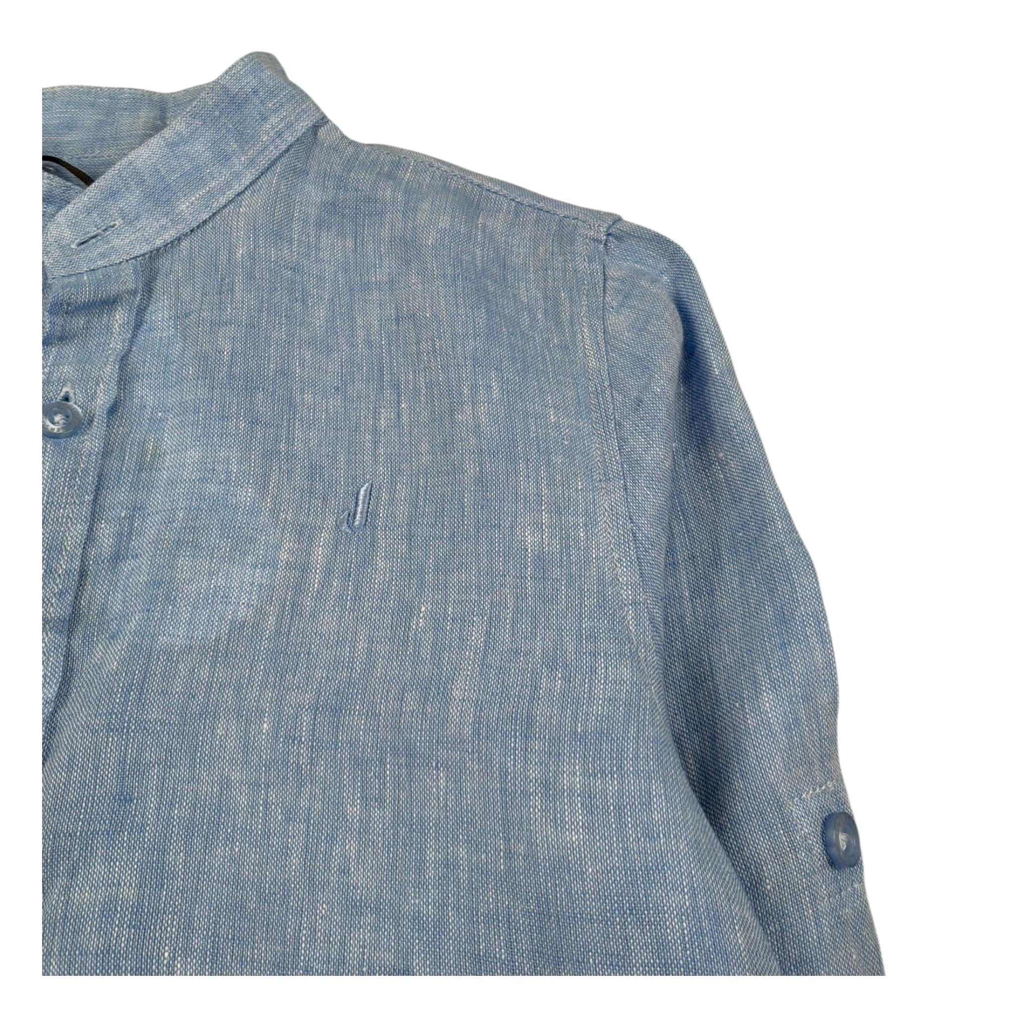 Jeckerson Camicia Manica Lunga Tinta Unita Collo Coreano per Bambino J3897 AZZURRO JECKERSON 