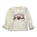 LE BEBE' shirt girocollo tinta unita con stampa Bianco per Neonata LBG6090 BIANCO LE BEBE' 