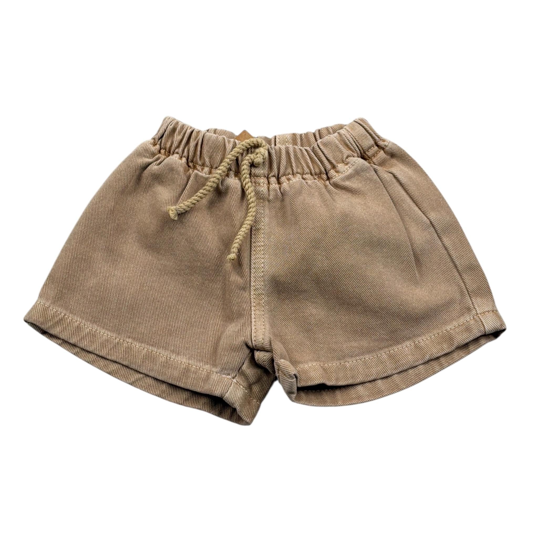 Play Up Bermuda tinta unita con Elastico In Vita Beige per Neonato PA011AM11705 BEIGE PLAY UP 