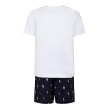 Ralph Lauren Completo 2 Pezzi Pigiama T-Shirt-Bermuda  per Bambino 9P0141 BIANCO RALPH LAUREN 