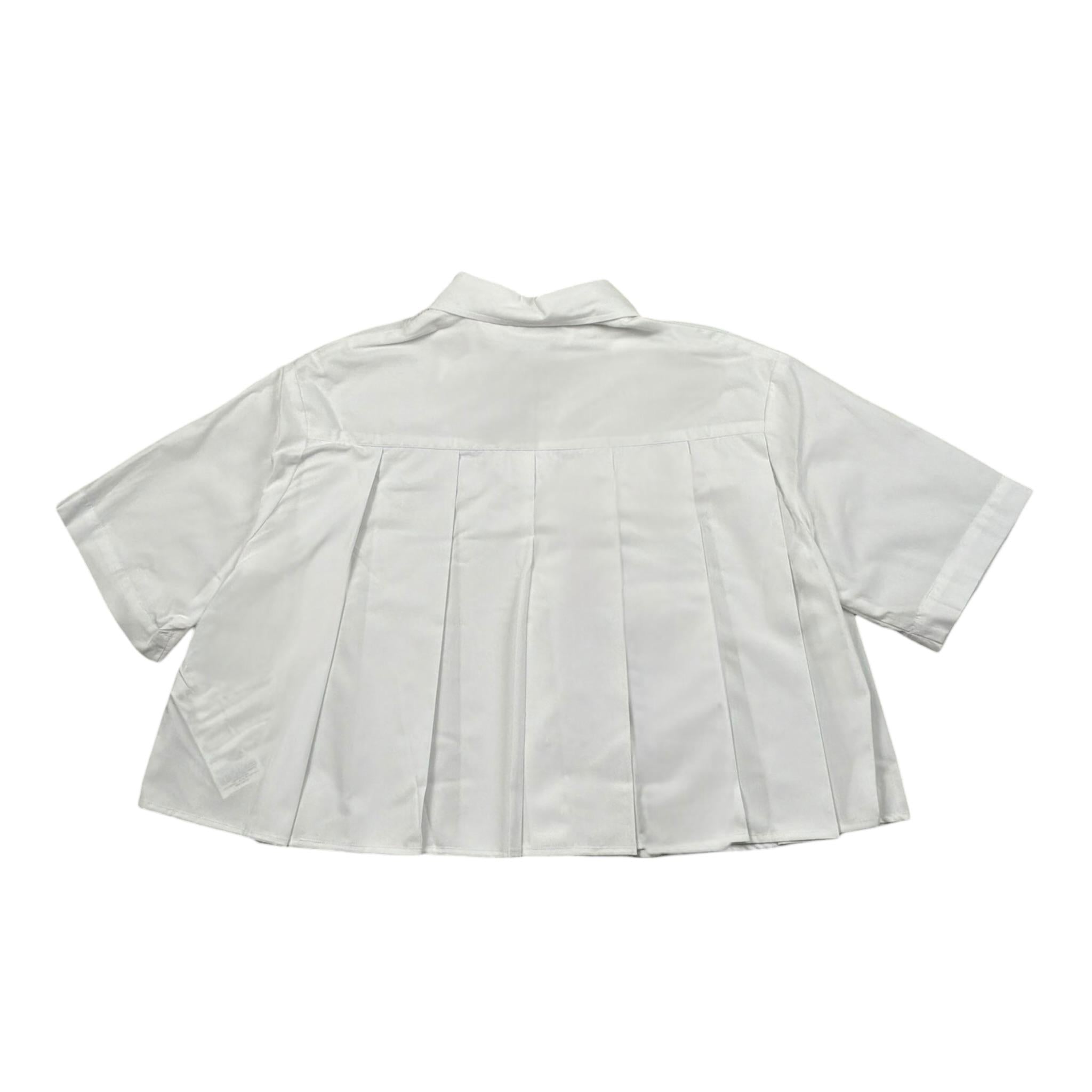 Dondup Camicia Mezza Manica Tinta Unita per Bambina DFCA033 BIANCO DONDUP 