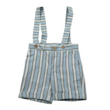 Pure Firenze Bermuda Fantasia A Righe con Bretelle per Neonato PC03291 AZZURRO PURE FIRENZE 