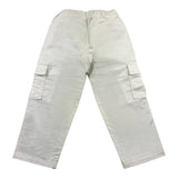 Dondup Pantalone Tinta Unita Con Tasconi E Elastico In Vita Bianco Per Bambino