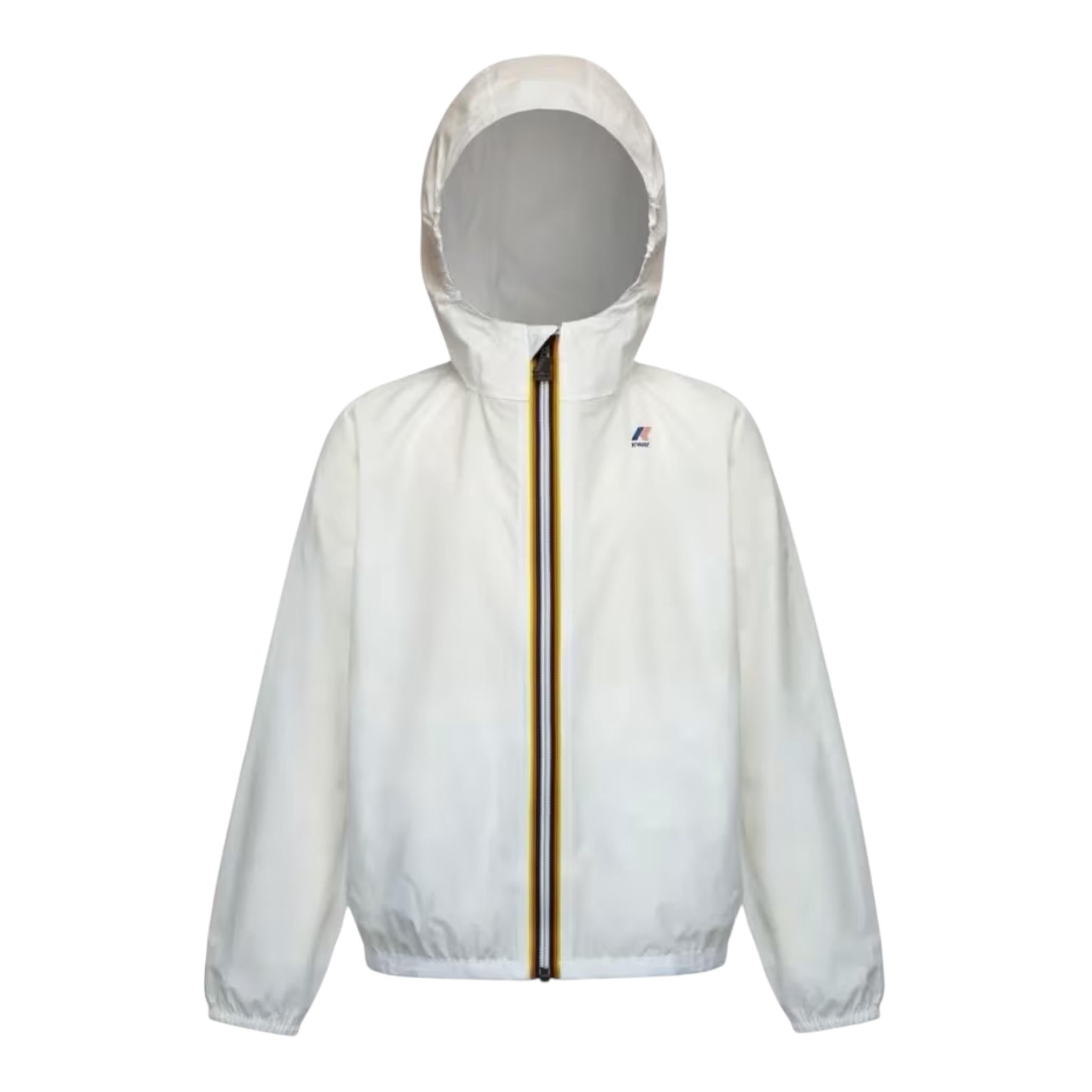 K-Way Giubbino Tinta Unita con Zip E Cappuccio per Bambino K81253WM BIANCO K-WAY 