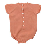 Juliana Pagliaccetto Mezza Manica tinta unita Cn Ricami Pesca per Neonato 25162X PESCA JULIANA 