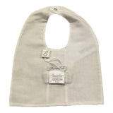 Barcellino Bavetta Tinta Unita con Papillon Applicato per Neonato 120106 BIANCO BARCELLINO 