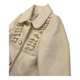 JANICE cappotto tinta unita con rouches Panna per Neonata JN663N PANNA JANICE 