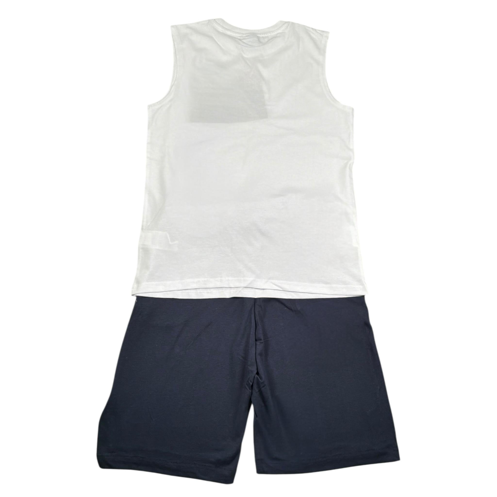 Diadora Completo 2 Pezzi Canotta-Bermuda per Bambino 102181712 BIANCO/BLU DIADORA 