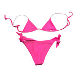 Plume Éthérée Costume 2 Pezzi Triangolo-Slip Tinta Unita per Bambina P07 FUXIA PLUME ÉTHÉRÉE 