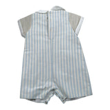 La Stupenderia Pagliaccetto Tricolore con Fantasia A Righe per Neonato TBPG59 BEIGE LA STUPENDERIA 