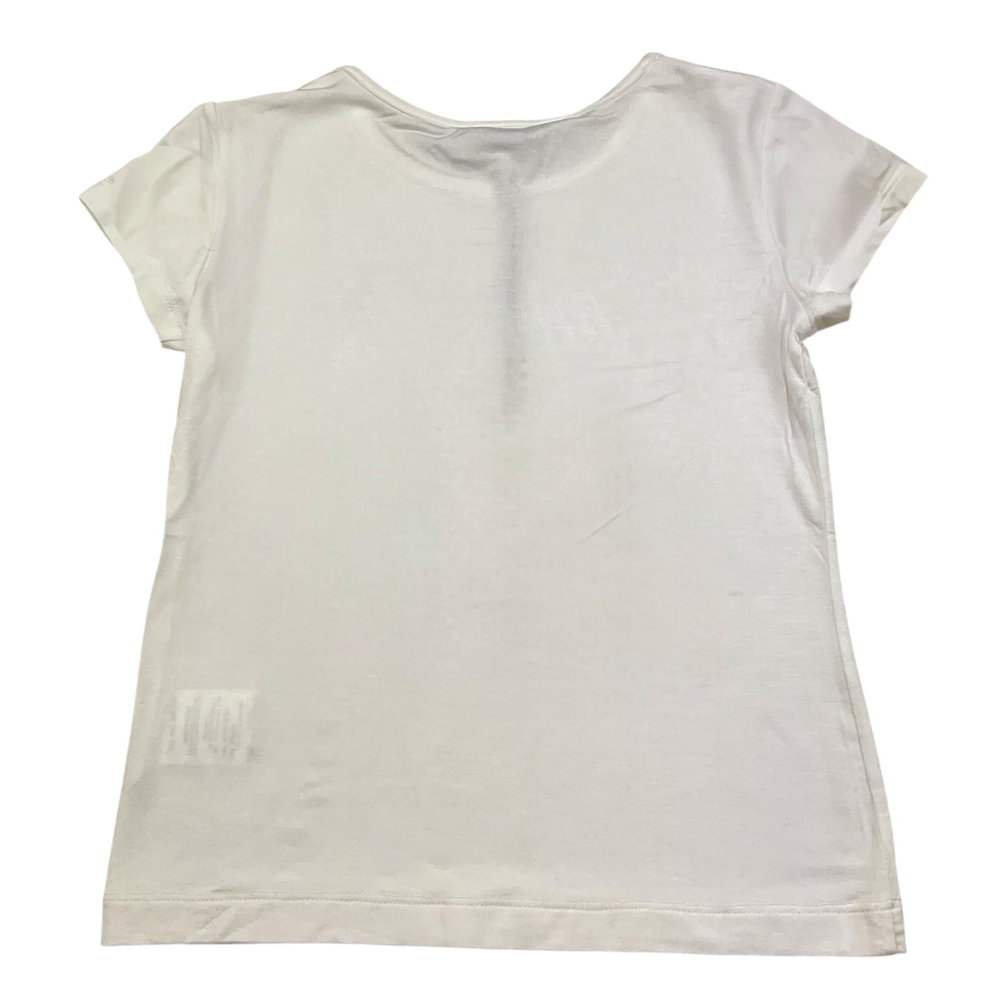 Mimisol T-Shirt Tinta Unita con Logo per Bambina MFTS076J BIANCO MIMISOL 
