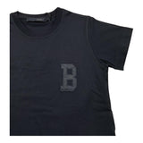I'M BRIAN t-shirt girocllo tinta unita con stampa Nero per Bambino TS3143J NERO I'M BRIAN 