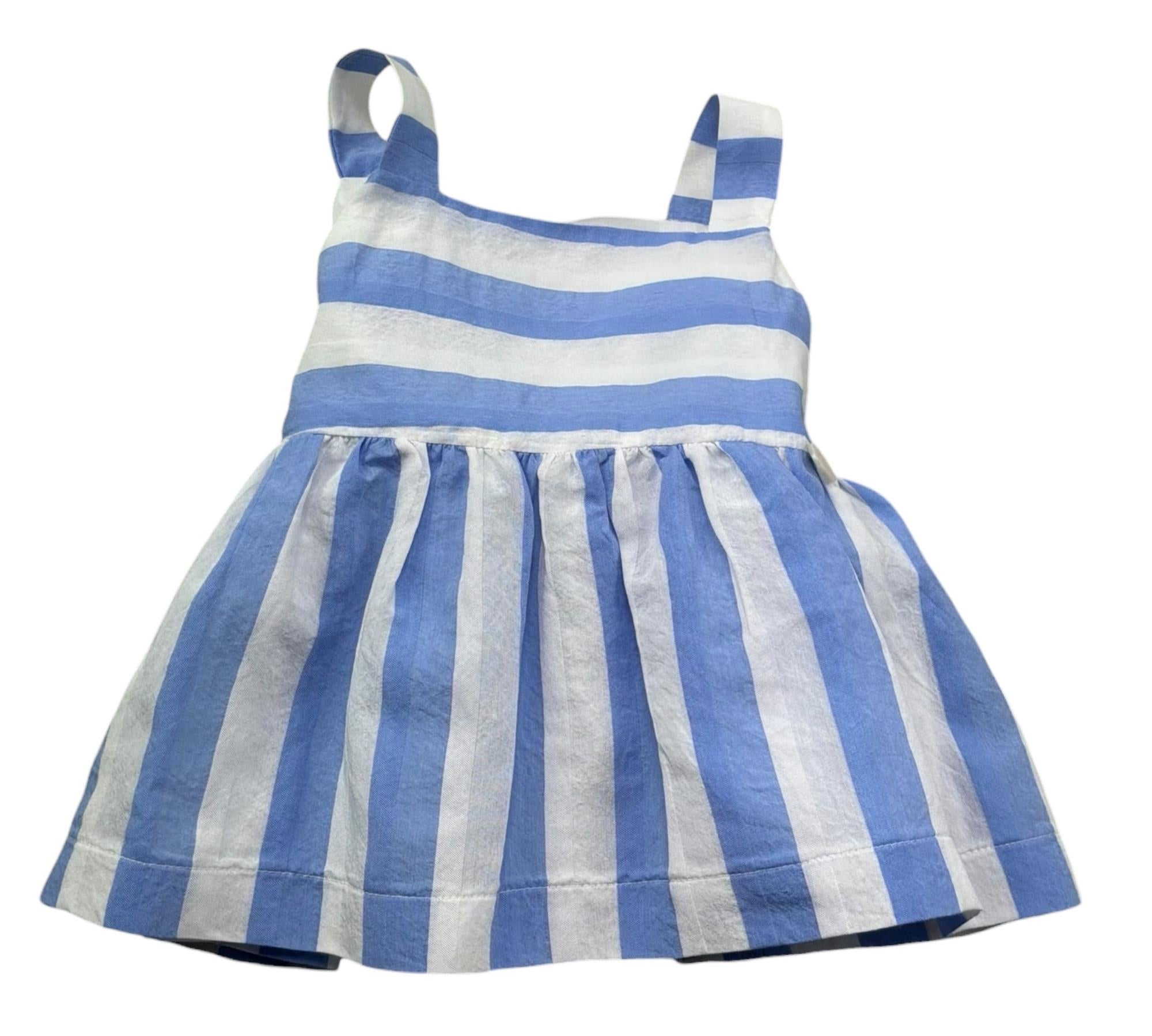 Le Bebe Camicia Giromanica Fantasia A Righe per Neonata LBG6430 BIANCO/AZZURRO LE BEBE 