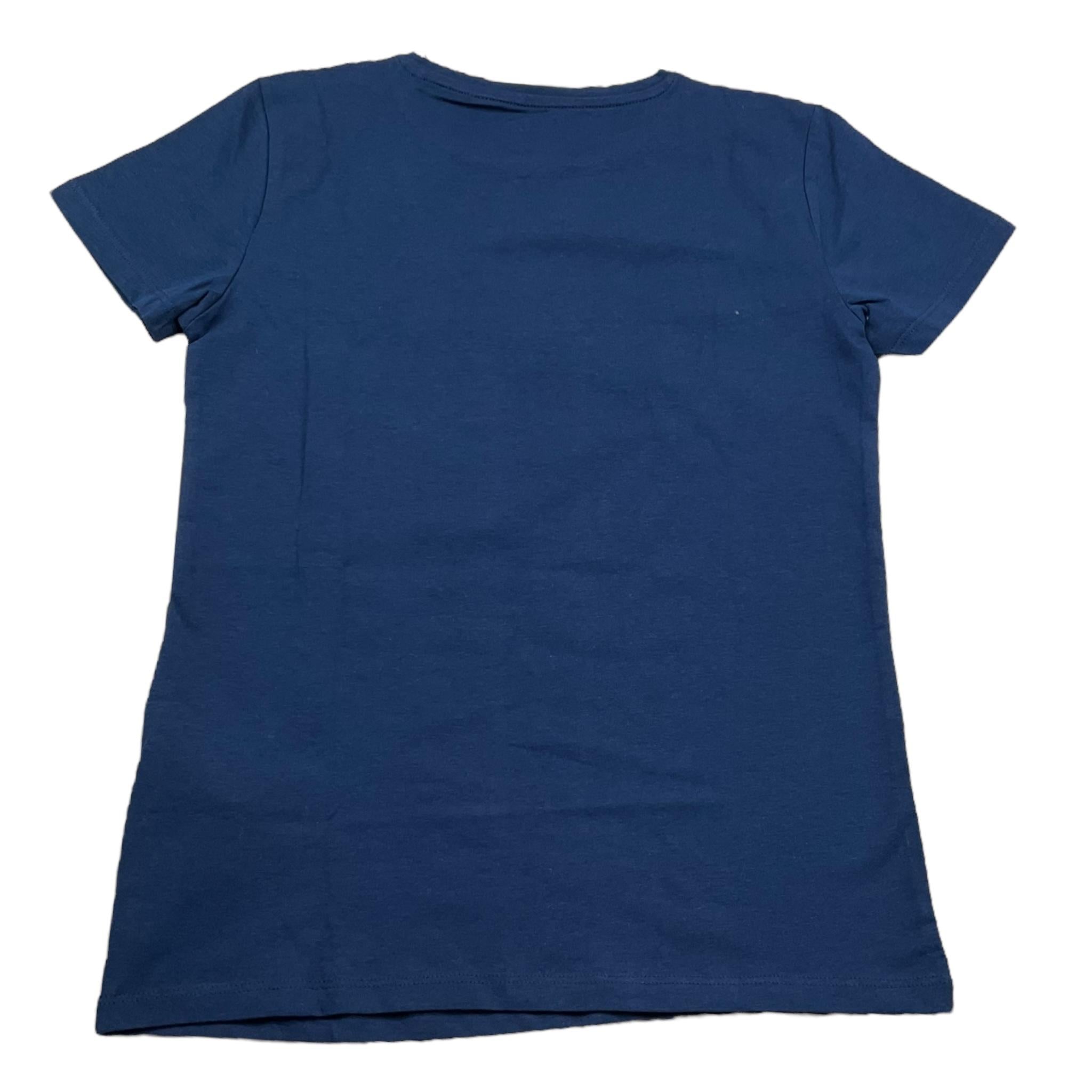 Guess T-Shirt Girocollo Tinta Unita con Stsmpa per Bambina J5RI20K6YW4 BLU GUESS 