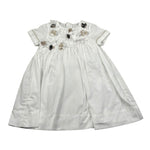 Le Coconne Abito Mezza Manica Tinta Unita con Applicazioni per Bambina LCN2017 BIANCO LE COCONNE 