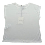 Dixie T-Shirt Girocollo Tinta Unita con Stampa per Bambina MB68030G74 PANNA DIXIE 