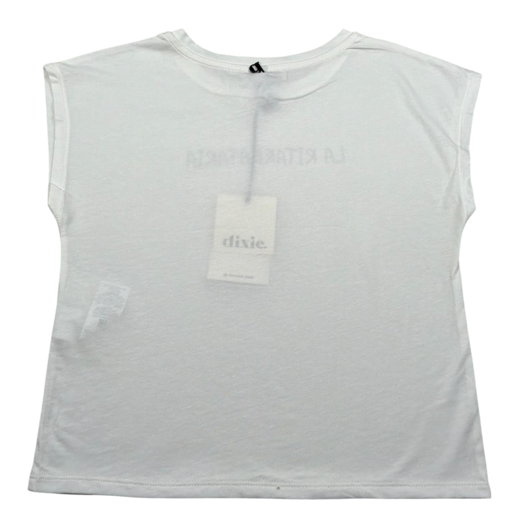 Dixie T-Shirt Girocollo Tinta Unita con Stampa per Bambina MB68030G74 PANNA DIXIE 