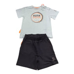 Suns  Completo 2 Pezzi T-Shirt-Bermuda Bicolore per Neonato COMS5107UB AZZURRO SUNS 