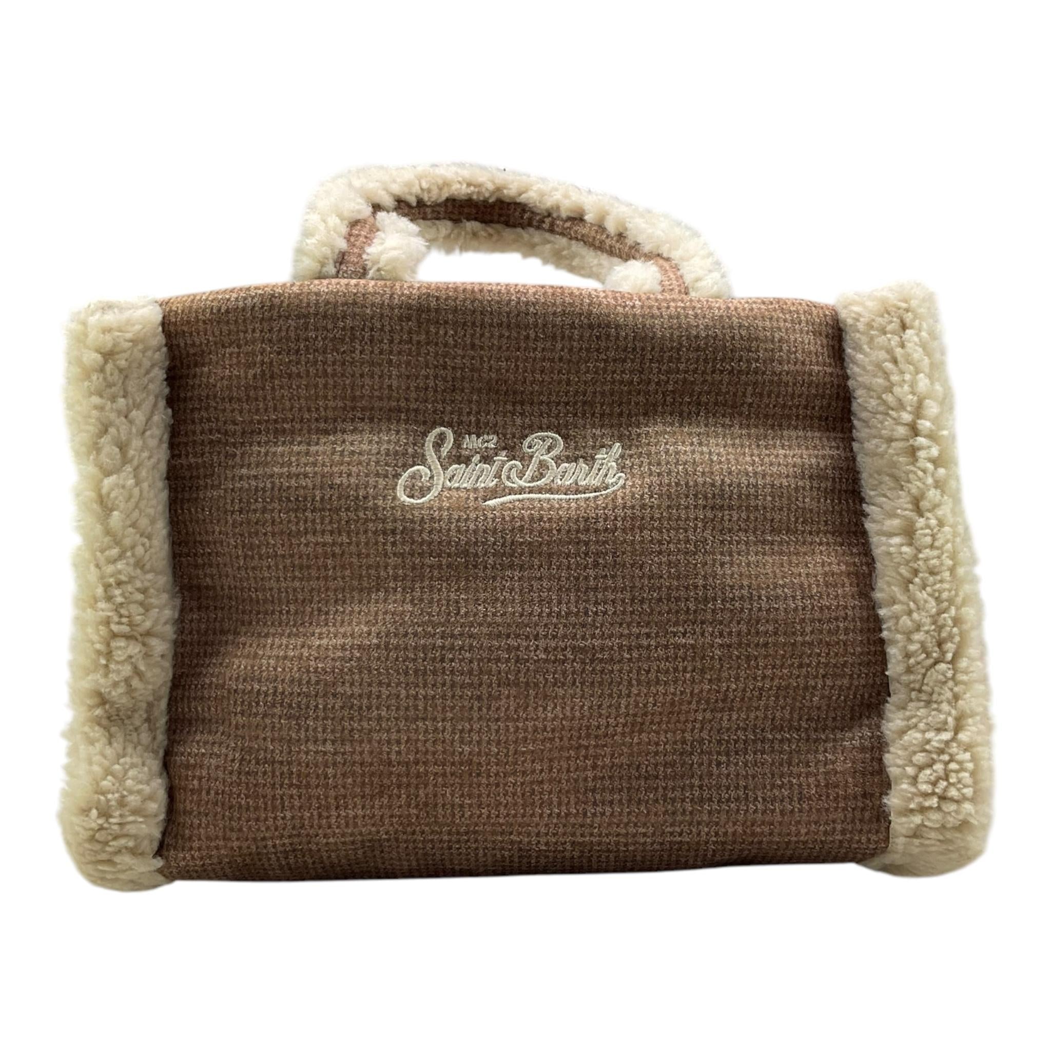 SAINT BARTH borsa tinta unita con frange Marrone per Neonata COLETTESHEARL MARRONE SAINT BARTH 