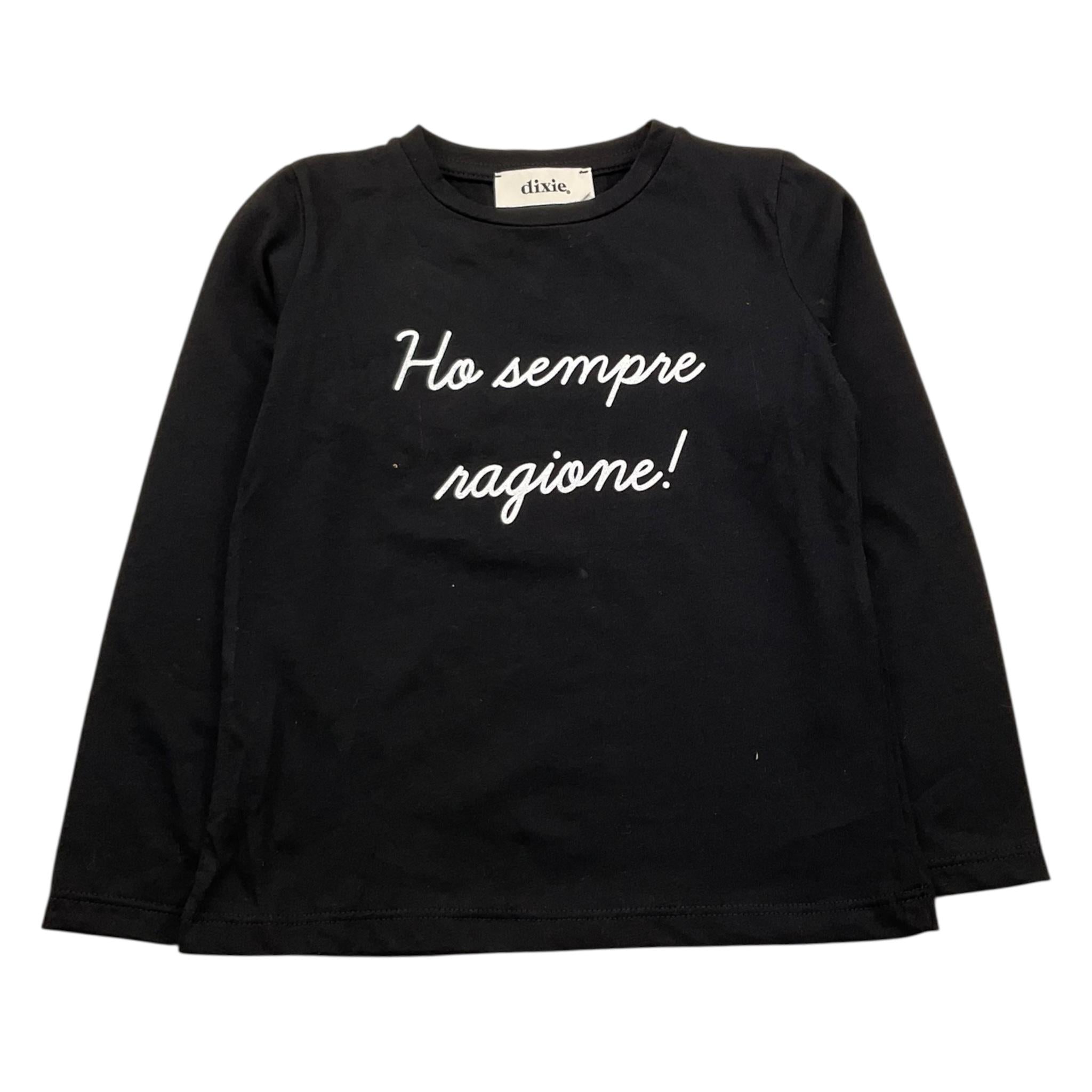 DIXIE shirt girocollo tinta unita con stampa in contrasto Nero per Bambina ML34030G67 NERO DIXIE 