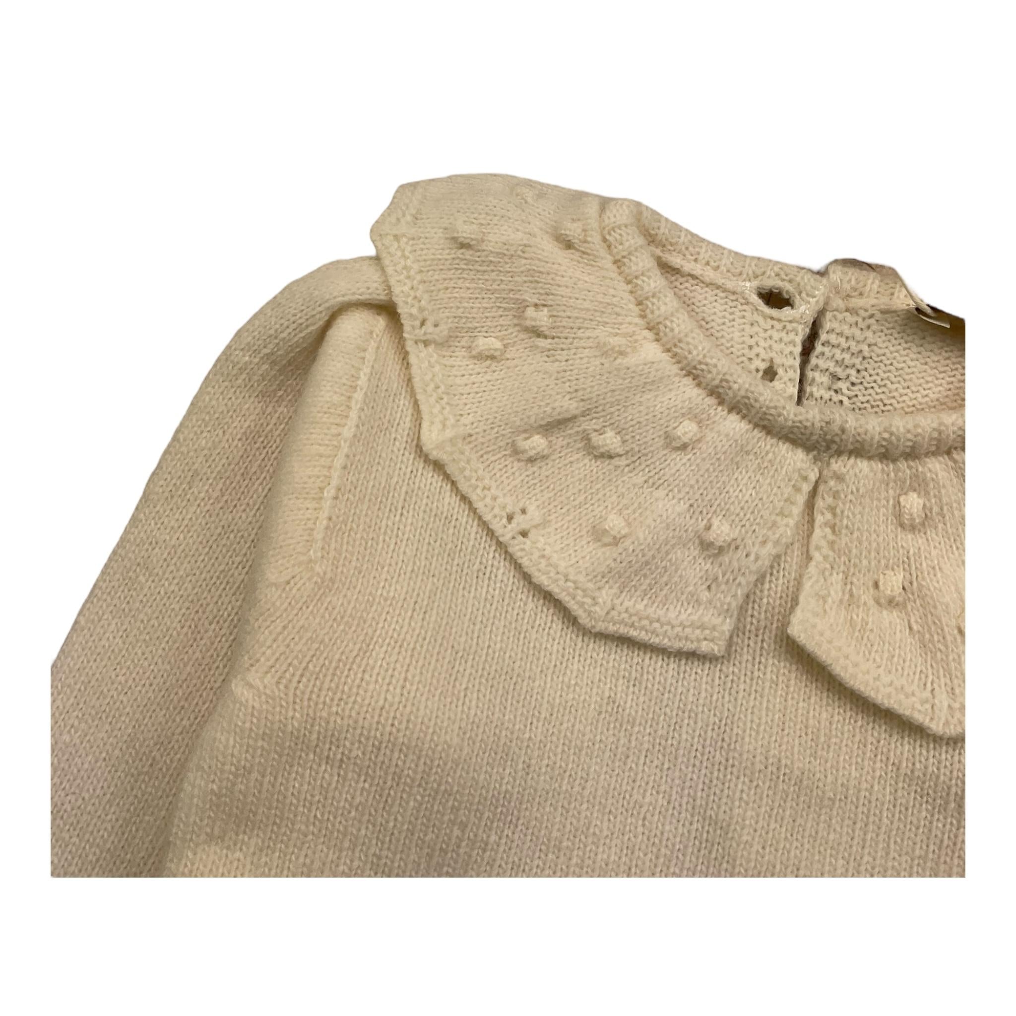 WEDOBLE maglia girocollo tinta unita con ricami Panna per Neonata I2407301 PANNA WEDOBLE 