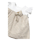 Mayoral Set 2 Pezzi Abito-Coulotte Bicolore per Neonata 1845 BIANCO/BEIGE MAYORAL 