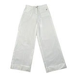 Dondup Pantalone Tinta Unita Modello Palazzo per Bambina DFPA112 BIANCO DONDUP 