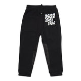 DSQUARED2 pantalone modello tuta tinta unita con stampa Nero per Bambino DQ1928 NERO DSQUARED2 