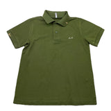Sun68 Polo Mezza Manica Tinta Unita con Logo per Bambino CPA35301 VERDE SUN68 
