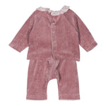 TEDDY E MINOU completo 2 pezzi shirt-pantalone in ciniglia Rosa per Neonata I24CP055M0137 ROSA TEDDY E MINOU 