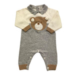 LE BEBE' tutina bicolore con stampa Bianco/grigio per Neonato LBB47044 BIANCO/GRIGIO LE BEBE' 