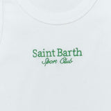 Saint Barth Canotta Tinta Unita con Stampa per Bambina BLUE002 BIANCO SAINT BARTH 
