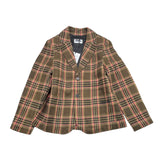 MOSCHINO giacca tinta unita con fantasia quadri Marrone per Bambina HUA009 MARRONE MOSCHINO 