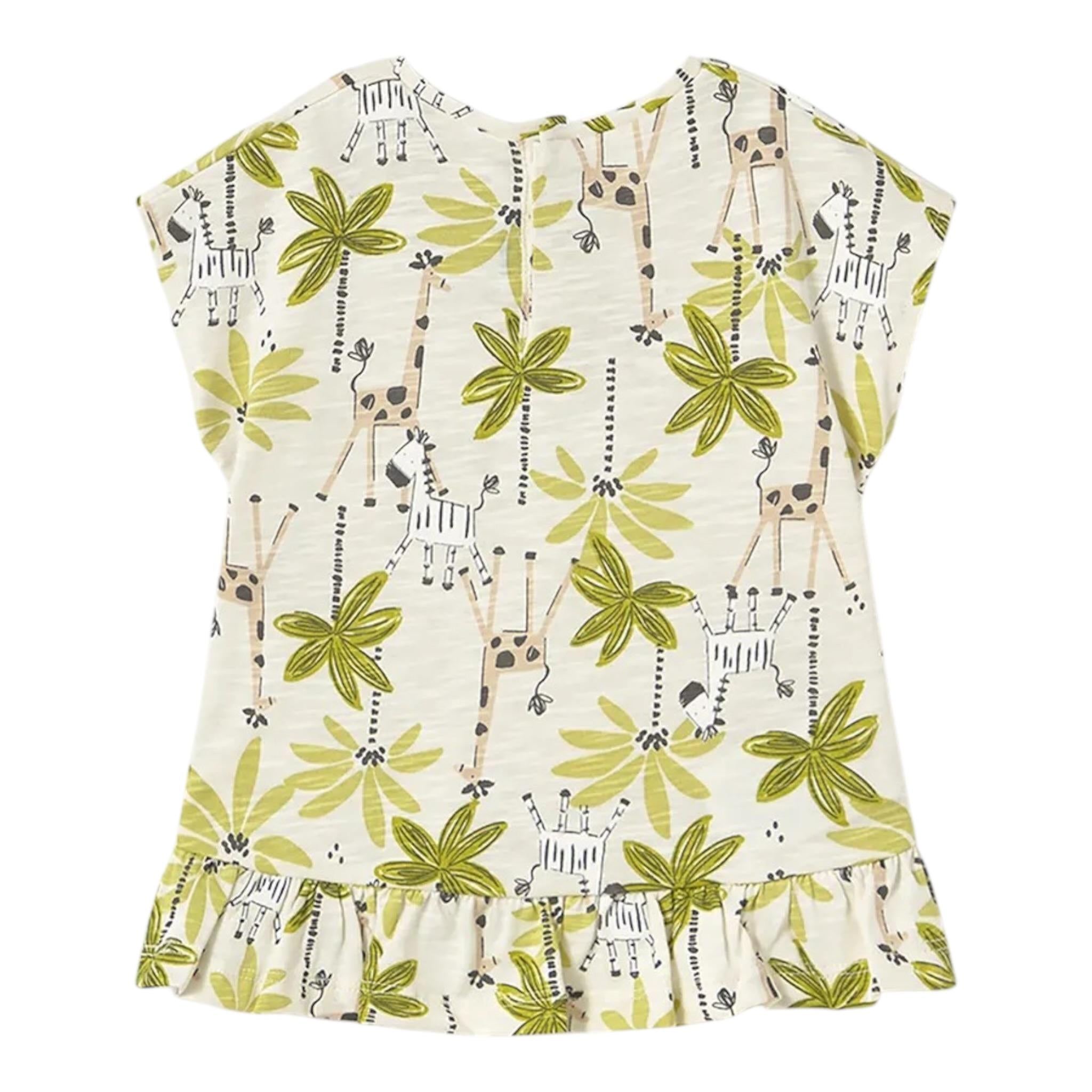 Mayoral T-Shirt Girocollo Tinta Unita con Stampa per Bambina 10477J BEIGE MAYORAL 