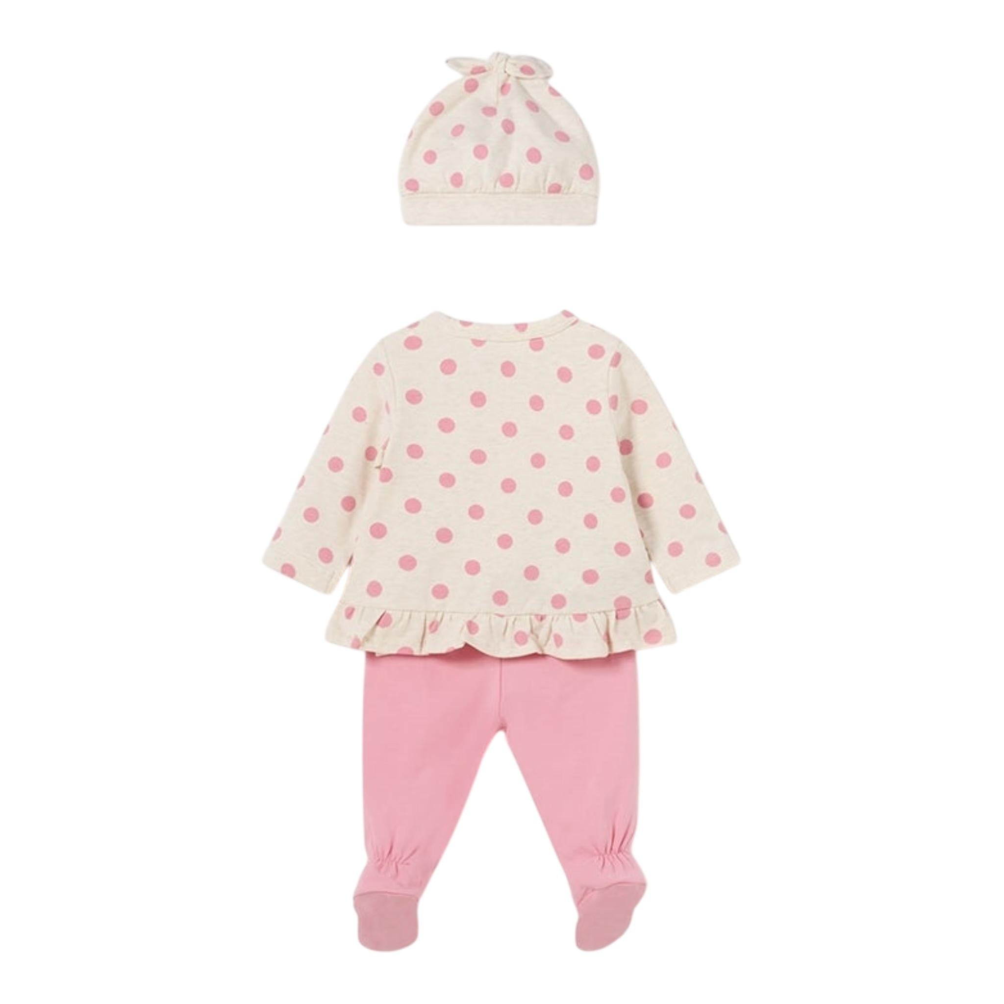 Mayoral Completo 3 Pezzi Shirt-Ghettina-Cappello Bicolore per Neonata 1531 ROSA MAYORAL 