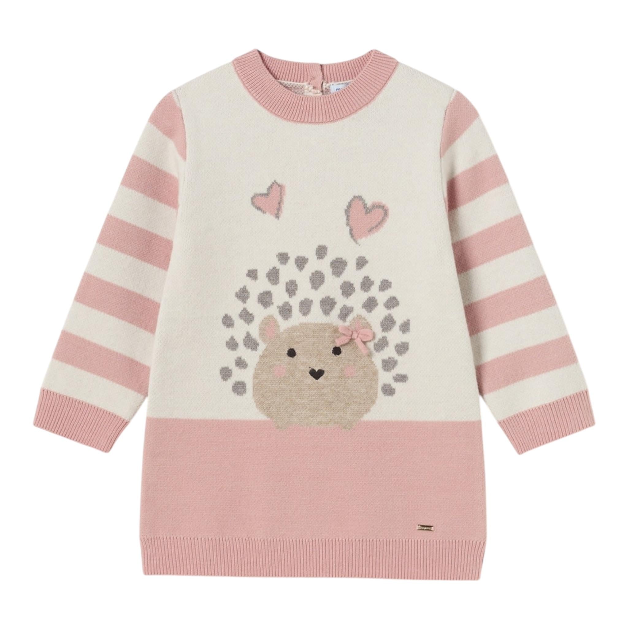 MAYORAL abito tinta unita in maglia cn stampa Rosa per Bambina 2918XJ ROSA MAYORAL 