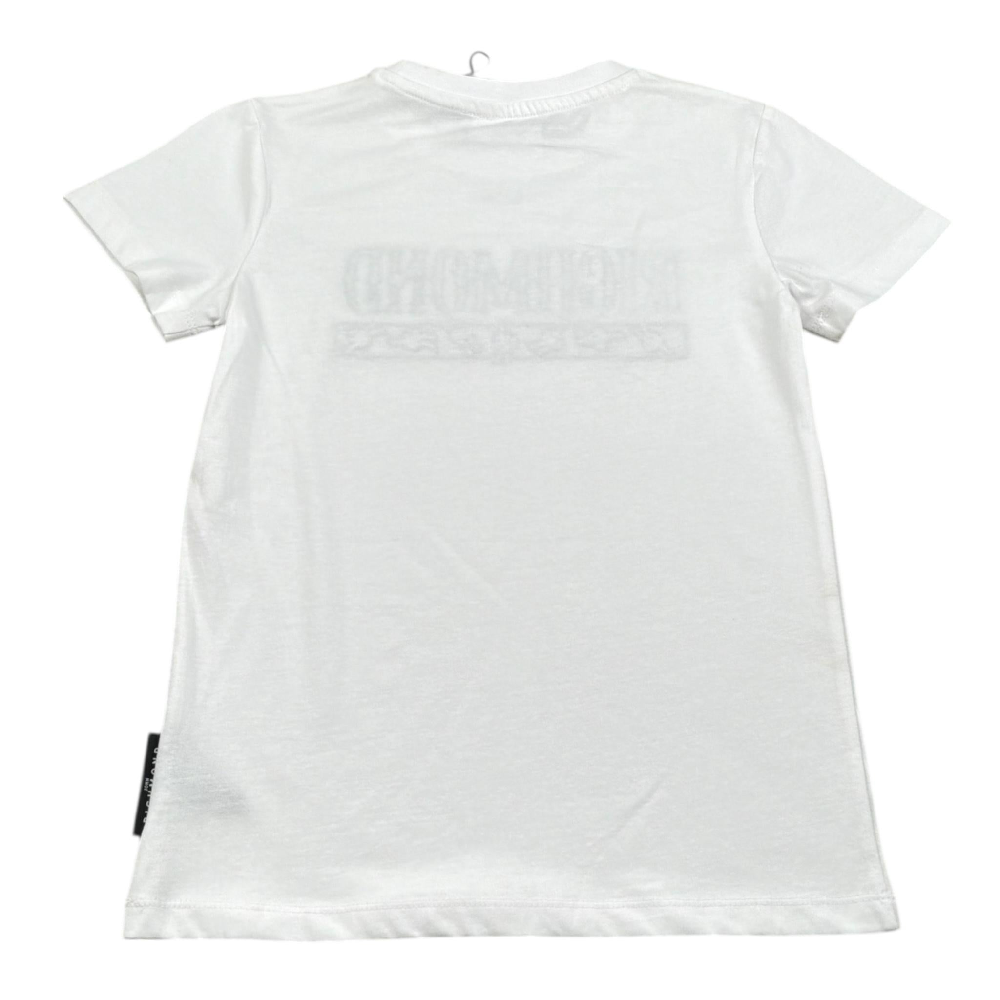 John Richmond T-Shirt Girocollo Tinta Unita con Stampa per Bambino RBP26088TS BIANCO JOHN RICHMOND 
