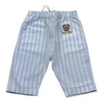 Moschino Pantalone Bicolore con Fantasia A Righe per Neonato MUP05U BIANCO/AZZURRO MOSCHINO 