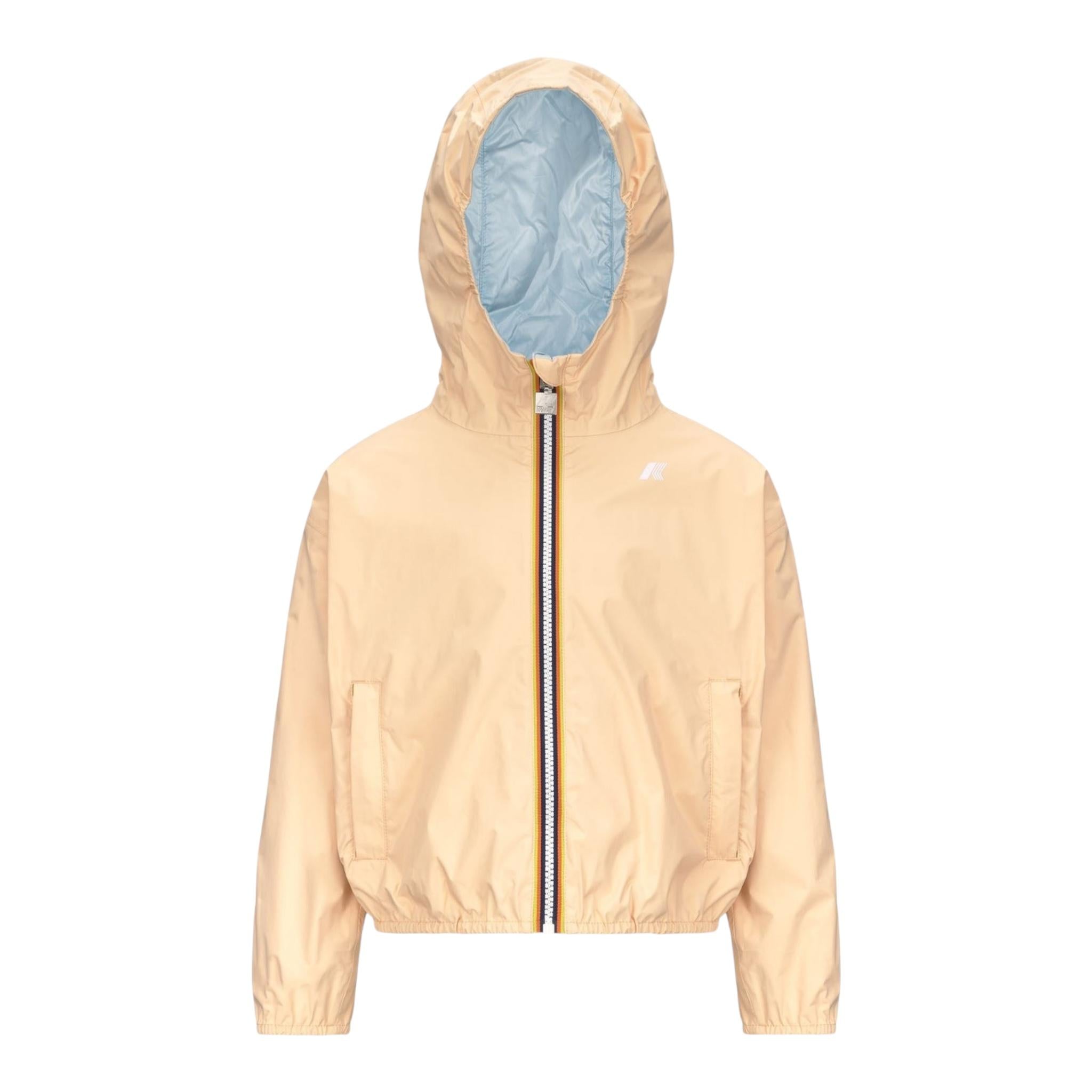 K-Way Giubbino Reversibile Bicolore con Cappuccio per Bambina K41337WX ARANCIONE/AZZURRO K-WAY 