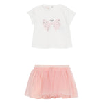 Liu Jo Completo 2 Pezzi T-Shirt-Gonna Bicolore per Neonata KA3166J5003 BIANCO/ROSA LIU JO 