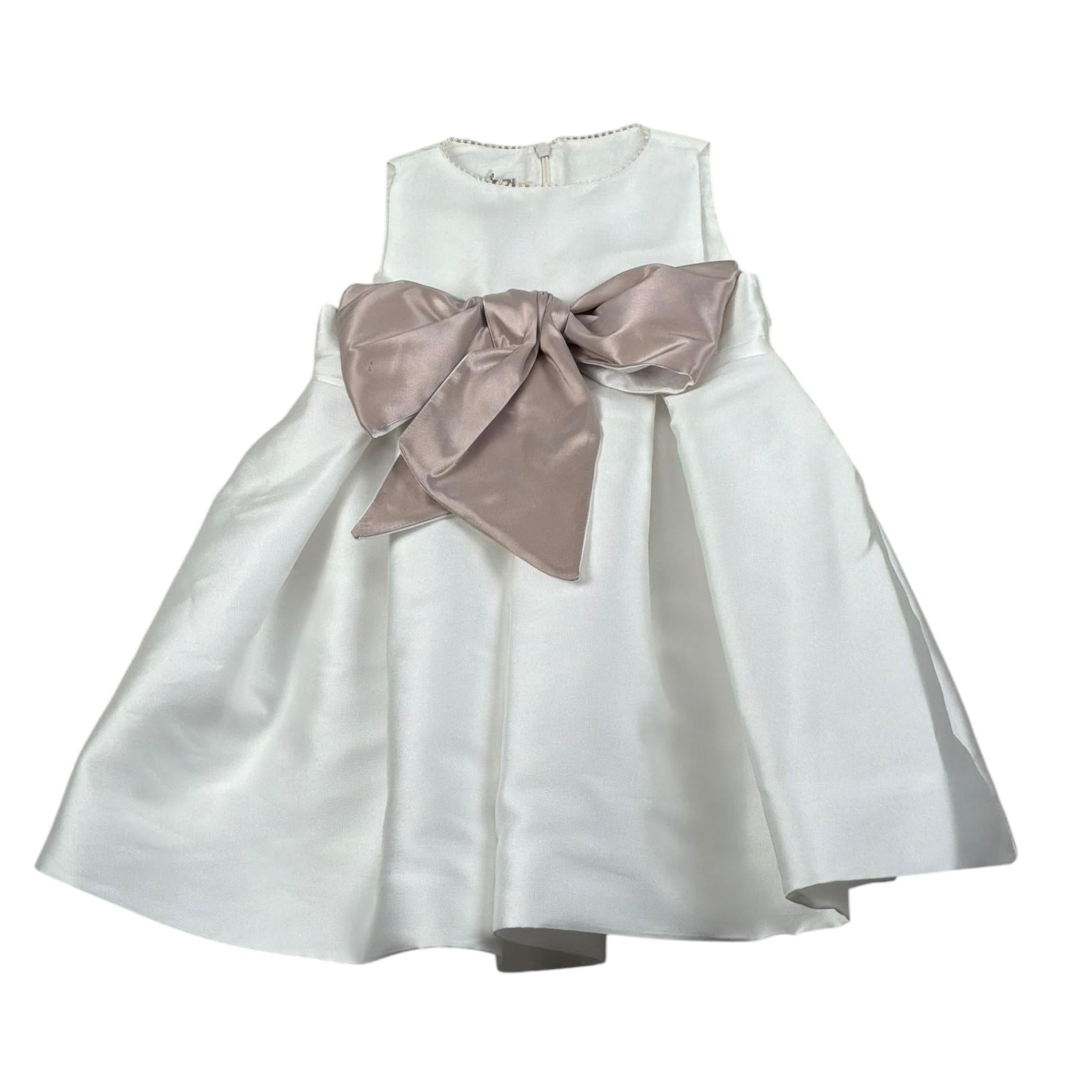 La Stupenderia Abito Giromanica Tinta Unita per Neonata CBAB62X BIANCO LA STUPENDERIA 