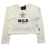 JOHN RICHMOND shirt modello crop tinta unita con stampa in contrasto Bianco per Neonata RGA24012TSN BIANCO JOHN RICHMOND 