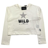 JOHN RICHMOND shirt modello crop tinta unita con stampa in contrasto Bianco per Neonata RGA24012TSN BIANCO JOHN RICHMOND 