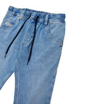 Diesel Jeans Tinta Unita con Elastico In Vita per Bambino 00J3AJ AZZURRO DIESEL 