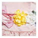 Monnalisa Abito Cerimonia Tinta Unita con Ricami per Bambina 7119919 ROSA MONNALISA 