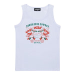 Dsquared2 Canotta Tinta Unita Girocollo con Stampa per Bambino DQ2974 BIANCO DSQUARED2 