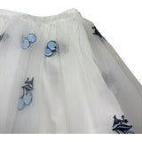 Liu Jo Gonna Tinta Unita In Tulle con Ricami per Bambina KA5043 BIANCO LIU JO 