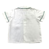 Colibri Camicia Mezza Manica Tinta Unita Con Colletto Bianco Per Neonato