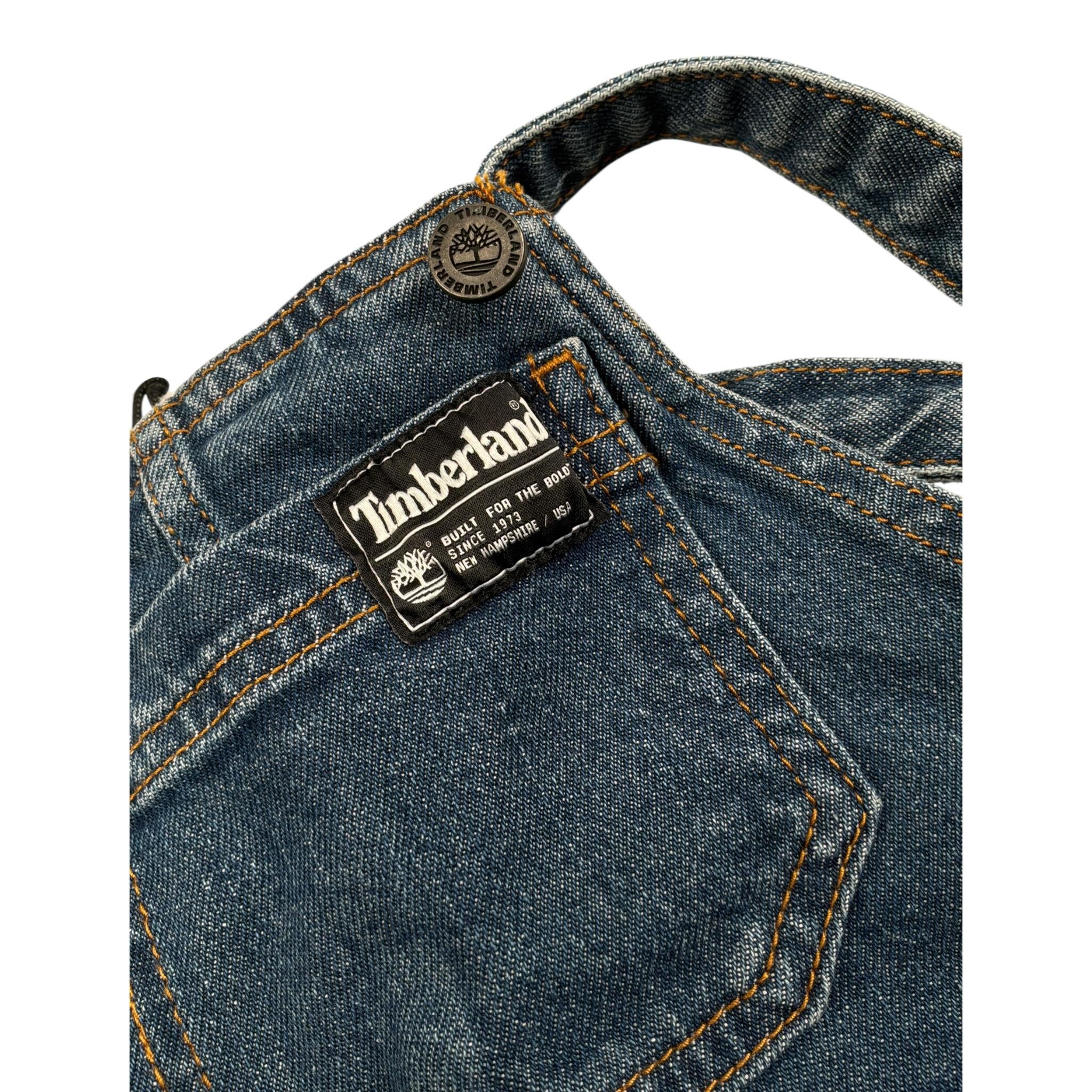 Timberland Salopette In Denim tinta unita Blu per Bambino T60132 BLU TIMBERLAND 